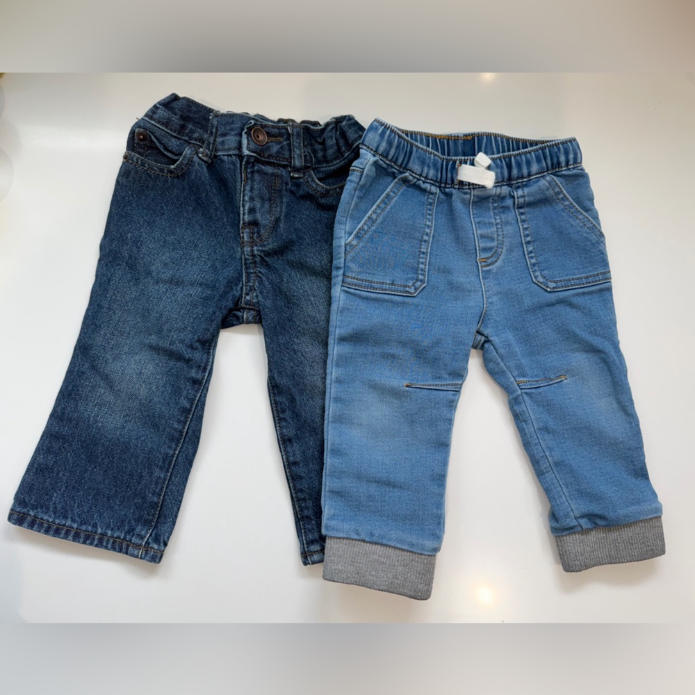 Cat & Jack- The Children Place Jeans in Dark Blue and Light Blue